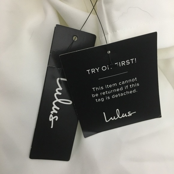 Lulus white shirt sleeve tunic w/ zipper. Sz Small - Picture 6 of 7